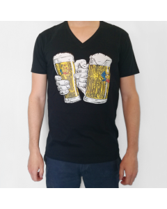 Schönramer T-Shirt Herren mit bierigem Motiv
